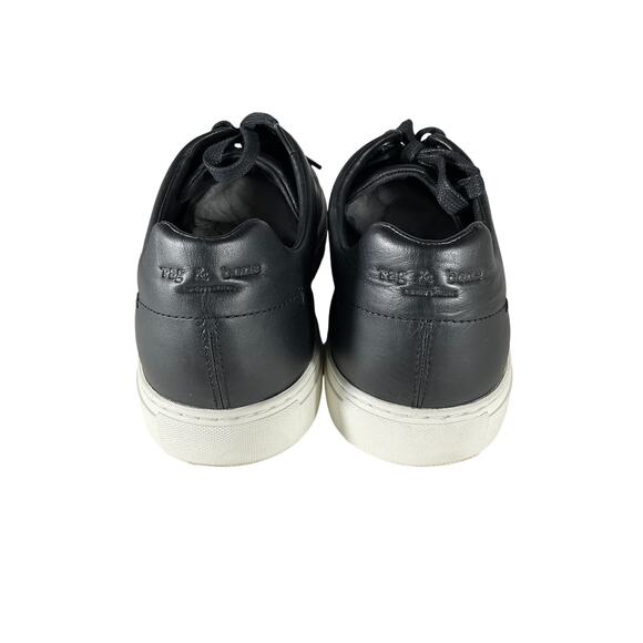 Rag & Bone 'Kent' Black Leather Embossed Two-Tone Sneakers Size 12 - Picture 6 of 7